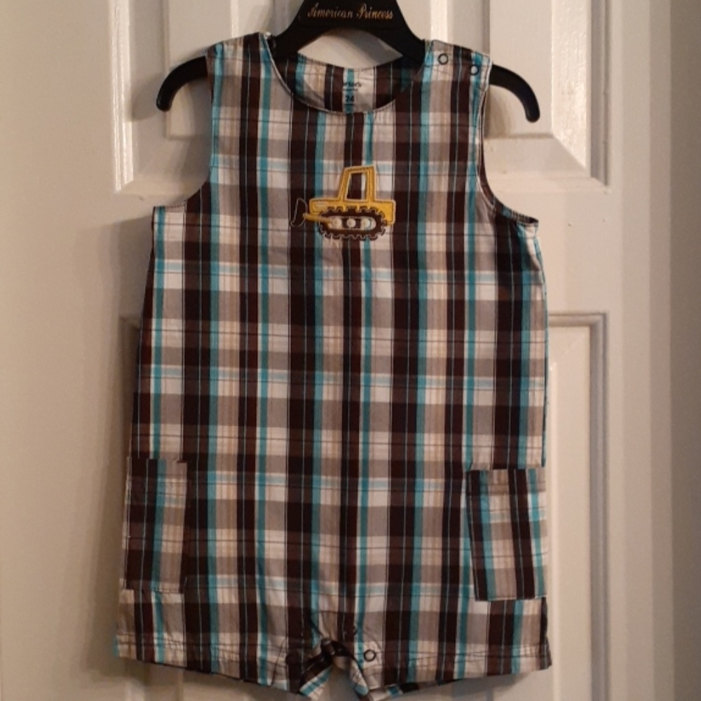 24m carters super fun truck overall/ coveralls
